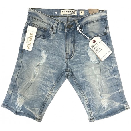 Wholesale Kids Evolution Distressed Denim Shorts 12pcs prepacked - TB ...